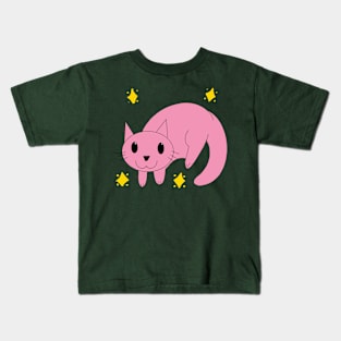 floppy cat pink Kids T-Shirt